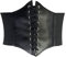 Jezioro Corset Belt,Women Halloween Pirate Tie Belts Costume,Waist Leather Dress,Elastic Wide Lace-up Underbust Womens,Ladies Adult Body Cinch for Cosplay Catwoman Retro Theme Party,Steampunk (Black)