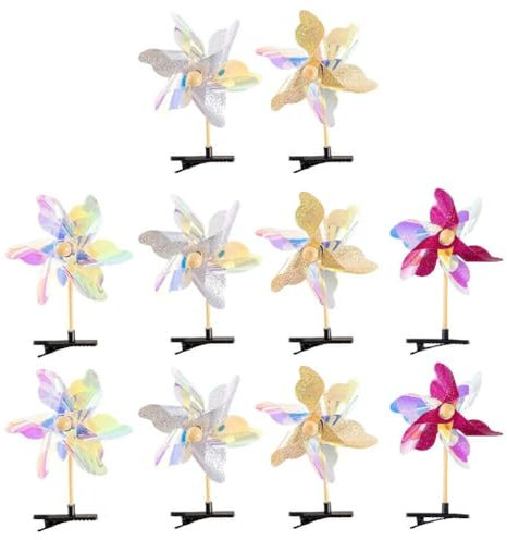 Swetopq Kinder Windmühlen Haarspange Bunte Entenschnabel Haarnadel Mädchen Niedliche Kunststoff Haarspangen Haarspange Geburtstag Festival Geschenk Mädchen Niedliche Kunststoff Entenschnabel