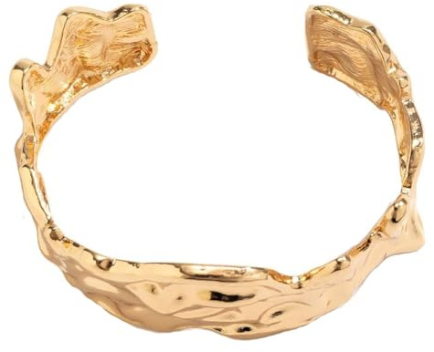 Cubahop Metall Lava Choker Halsketten Armband Ohrringe Unregelmäßige Kragen Halskette Armreif für Frauen und Mädchen