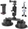 UTEBIT Dual Kamera Saugnapfhalterung, Magnet Saugnapfhalterung Actioncam mit Kugelkopf Zauberarm Saugnapf Autohalterung für GoPro Auto Kamerahalterung maximale Belastung von 3kg