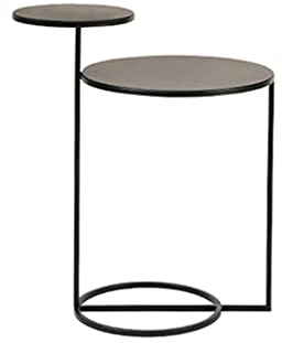 Design minimaliste Iron Art Petite table de balcon Table d'appoint simple Table basse Table de fleur Canapé Table d'appoint (couleur : D, taille : 53 x 40 x 55 cm) (D 53 x 40 x 55 cm)