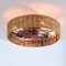 GMWSM Ceiling Fan with Lighting Retro Rattan Ceiling Lamp with Fan E27*4 Quiet Chandeliers Fan 6-Speed Reversible Setting Timer Bedroom Living Room Dining Room Hanging Lamp Kitchen Vintage Fan Light