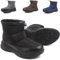 Hanani Stivali da Neve Uomo Invernali Stivaletti Foderato in Pelliccia Scarpe Comodo antiscivolo Caviglia Boots Nero 46EU