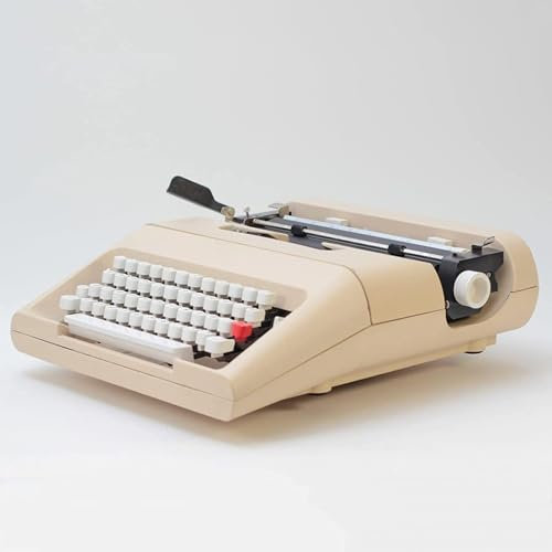 Vintage Typewriter, Manual Typewriter Portable Model, Sleek & Durable Type Writer Classic Word Processor -Typewriters For Writers,Retro Style Portable Typewriter,Flexible Button Classic Word Processor
