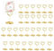 SHUOHONG 30 Pièces Or Porte Nom Table, Porte Photo Pince, Porte Photo sur Pied, Porte Cartes de Table pour Mariages, Porte Numero de Table, pour Noël Banquets Fêtes Saint Valentin (En Forme de Coeur)