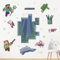 FYDZBSL Mineccraft Wandsticker,Cartoon PVC Poster Wandaufkleber Wandstikcer Wandfiguren für Kinderzimmer,Wohnzimmer Wanddekoration-79 * 30CM