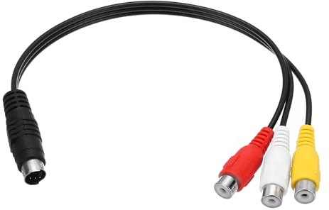 QUARKZMAN S Video Kabel 0,8ft, 4 Pin S Video Stecker auf 3 RCA Buchse Composite Adapter Konverter Übertragung für TV Receiver Monitor