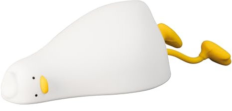 easy! BY FHL FH Lighting LED Kinder Nachtlicht – Tischleuchte, Warmweiß, Batteriebetrieben, Sanftes Licht für Kinderzimmer & Einschlafhilfe, Weiß (Ente)