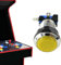 Bouton de console de jeu d'arcade, bouton-poussoir à LED Arcade LED - Bouton rond en plaqué argenté pour la machine d'arcade,Fournitures de jeu résistantes à l'automne pour les adultes, les garçons et