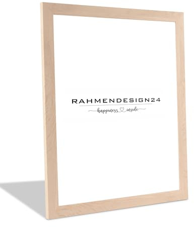Rahmendesign24 Puzzlerahmen Milano für Puzzle ca. 1500-2000 Teile 60x85cm 85x60cm Eiche Hell mit Acrylglas, Bilderrahmen