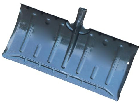 KLYDBMYT Schneeschaufel, große Kapazität, Schneeschieber aus Kohlenstoffstahl, robuste Schneeschaufel aus Metall für die Straßenreinigung im Winter im Freien (dickere Version)