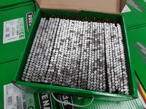 Clous à bande 34° - 2,8 x 63 mm - Anneau (rainuré) - Pour Paslode Senco Tjep Prebena Hikoki - Rouille - 4M