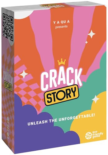 CRACK STORY – Funny Card & Party Game for Adults, Teens & Family, 2-8 | I packed my bag in card form: invent hilarious stories, quick rounds, travel-friendly format, 2-8 players, ages 10+