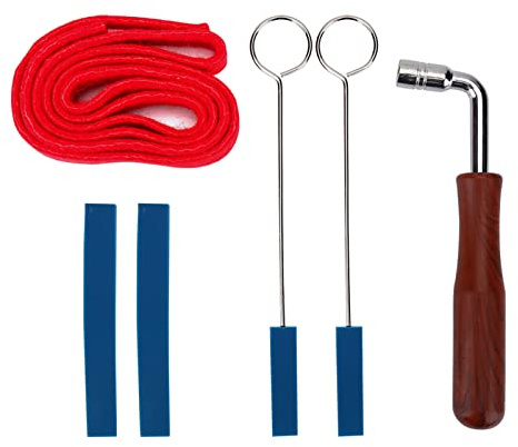 Piano Tuning Kit, Piano Tuning Hammer Wrench Piano Tuner Kit Includes Mute, Temperament Strip, Tuning Hammer Tools