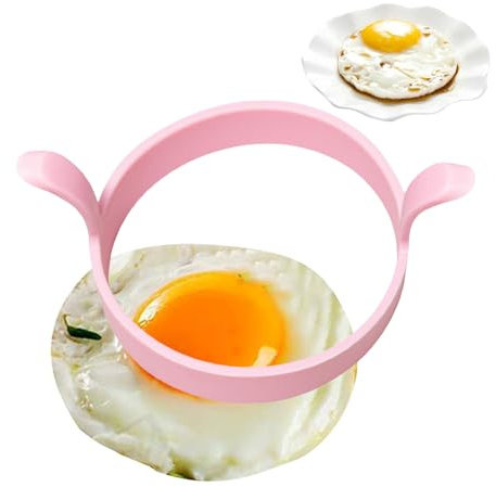 Kixolazr Anillos de huevo para plancha, molde circular para freír huevos, molde de silicona antiadherente, utensilios de cocina resistentes al calor para cocinar el desayuno