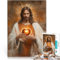 Puzzle für Erwachsene, 1000 Teile Handgeschwindigkeitswettbewerb Jesus hält das Heilige Herz einzigartiges Herausforderungsspiel52x38cm