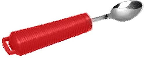 NRS Healthcare Red Handled Cutlery - Teaspoon