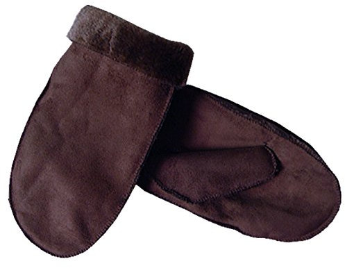 BRUBAKER Handschuhe Mikrosamt-Velours mit Fell Dunkelbraun Gr. M