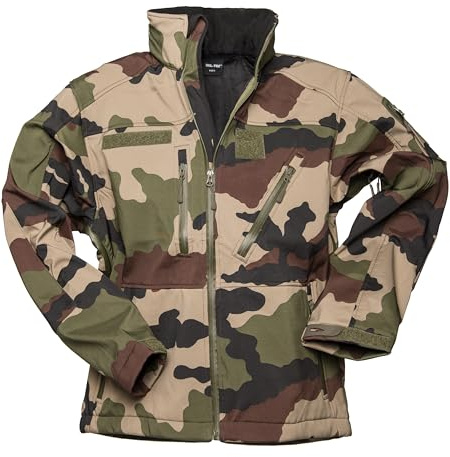 Mil-Tec Softshelljacke SCU 14 für Herren • Taktische Outdoor Funktionsjacke • Atmungsaktive, winddichte & wasserabweisende Übergangsjacke • Praktische Freizeitjacke oder Wanderjacke