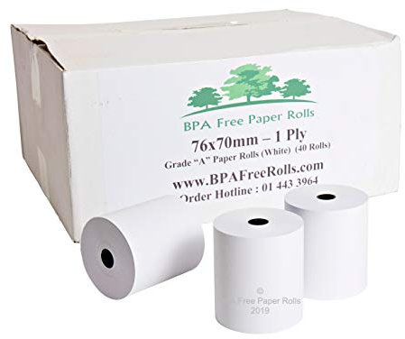 Kompatible Epson m-119d Single-lagiges Papier Rollen (40 Rolle Box) 1-lagig Kassenrollen, 1-lagig Küche Drucker Rollen