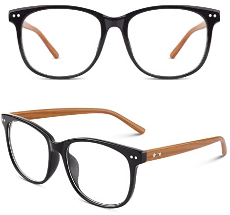 CGID Brille Ohne Stärke Damen Herren Fake Brille Klassische Fashion CN81 | Verwicklungsfreies Design, Leichte und Robuste Fassung, Nerdbrille, Retro Stil, 80er Jahre, Alltag, Beruf