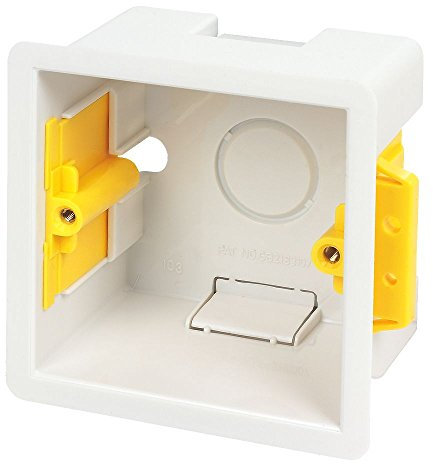 Appleby - Scatola da incasso quadrata, 47 mm, colore: Bianco