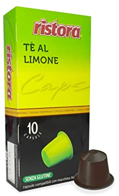 Ristora 5 Scatole da 10 Nespresso compatibili TÈ AL LIMONE totale 50 pz