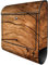 banjado® Design Briefkasten mit Trockenes Holz 38,5x46,5x13cm & 2 Schlüssel - Briefkasten Stahl schwarz mit Zeitungsfach pulverbeschichtet - Postkasten A4 Einwurf inkl. Montagematerial