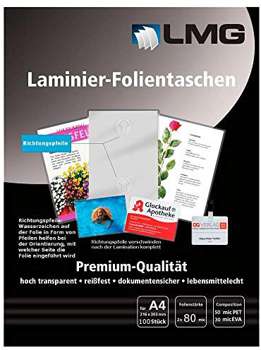 LMG LMGA4-80-PF LMG Lam.Folien A4 80mic,Pfeil