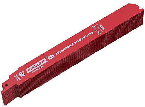 25 Pc Set Pack Diablo Steel Demon Bi Metal Reciprocating Saw Blades 9 x 1 14/18 TPI Steel Cutting for Auto Dismantling Fire & Rescue