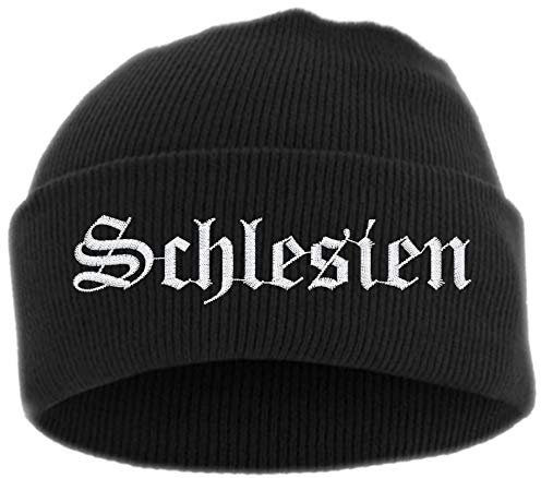 HB_Druck Schlesien Umschlagmütze - Mütze - Bestickt - Einheitsgröße Schwarz