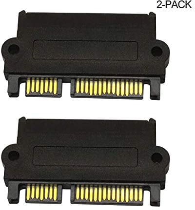 QiCheng&LYS SAS 22 Broches vers 7 Broches + 15 Broches Disque Dur SATA Raid Adaptateur avec Port d'alimentation 15 Broches, (2 PCS)