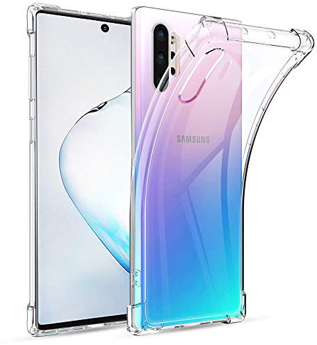 KP TECHNOLOGY Galaxy Note 10 Plus Case, Galaxy Note 10 Plus 5G Clear Case, Crystal Clear Slim Soft TPU Cover Case with Reinforced Corner Bumper Case For Samsung Galaxy Note 10 Plus (Clear)