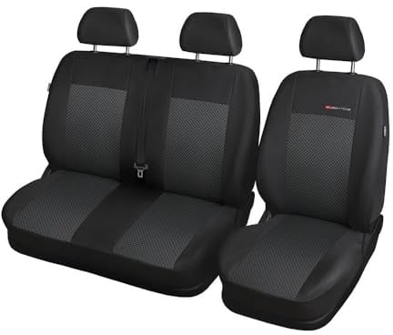 Mossa - Maßgeschneiderte Sitzbezüge Auto kompatibel mit Iveco Daily VI Van (2014- ) ohne Tisch in der Lehne - Autositzbezüge Schonbezüge für Autositze - E3