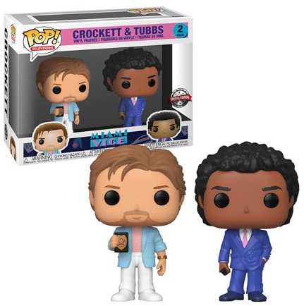 Funko POP! TV: Miami Vice - 2 Pack Crockett & Ricardo Tubbs, - Figurine en Vinyle à Collectionner - Idée de Cadeau - Produits Officiels - Jouets pour les Enfants et Adultes - TV Fans