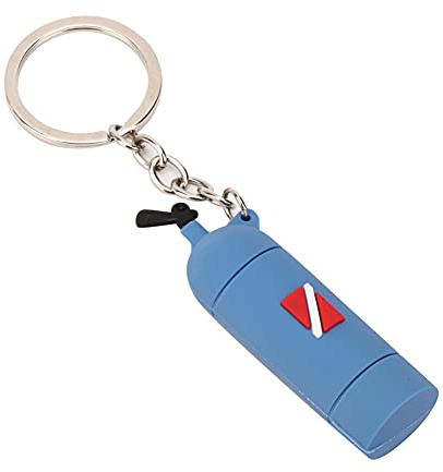 Keenso Portachiavi Mini a Tema subacqueo, Forma a Cilindro Pneumatico, Portachiavi con Serbatoio per Immersioni in PVC