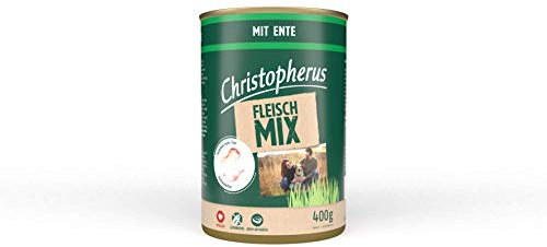 Christopherus Fleischmix, Mit Ente, Vollnahrung für Hunde, Nassfutter, 6 x 400 g