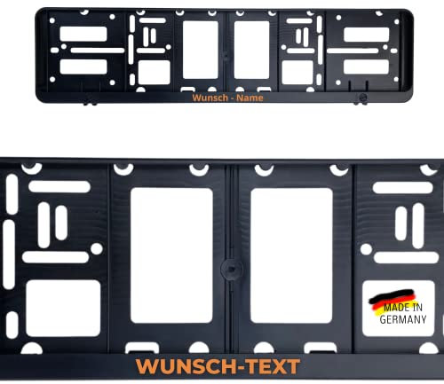 Kennzeichenhalter mit Wunschtext personalisierbar | Kennzeichenhalterung personalisiert | Kennzeichenhalter Bedruckt mit eigenem Spruch | Nummernschildhalter mit Farb-Druck | 1 Stück