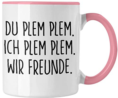 Trendation - Beste Freunde Tasse Geschenk Beste Freundin Freund Kaffeetasse Geschenkidee Allerbeste BFF Freundin Spruch Geburtstag Freundinnen (Rosa)
