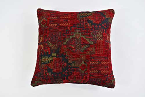Kelim Muster Kissen 60x60 cm Ethnische Stoff Kissenbezüge Orientalische Kopfkissen Boho Tribal Kissenhülle Dekokissen Türkischer Sofakissen Zierkissen