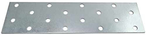 AERZETIX C58300 Satz von 10 Verbindungsplatten perforiert 40x160x2 mm 16 löcher