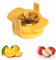 1 affettatrice a cuneo per limoni e lime, per guarnire cibo, limone, limone, frutta, separatore di mele, taglia arancia, taglia mela, colore giallo