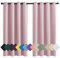 MENGH Wärme Vorhang Thermovorhang lichtdicht Blickdicht Geräuschreduzierung leichte weiche, für Jugendzimmer Kinderzimmer Hell-Pink 1 Stück, 90x200cm(HxB)