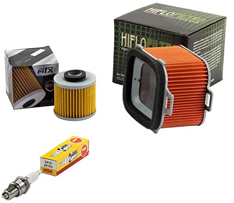 Wartungspaket Luftfilter + Ölfilter + Zündkerze für Yamaha SR 500 SR500 2J4 Baujahr 1978-1983