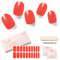 NAILOG Semi Cured Gel Nail Strips, Extra Long Nail Polish Strips (20 Pieces), Long Lasting Semi Cured Nail Stickers with Soft Glossy Gel Finish,Watermelon Red