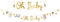 Libetui große Girlande Oh-Baby Gold 250cm Banner Oh Baby Babyparty Dekoration Baby Shower Ankündigung Schwangerschaft Geschlecht Verraten Genderreveal