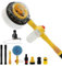 Grusce Car Wash Brush Kit with 39'' Long Handle, 360° Auto Rotating Car Cleaning Brush with Soap Dispenser High Pressure Car Cleaner with Hose Attachment Car Cleaning Tool for Cars Yard Garden Home