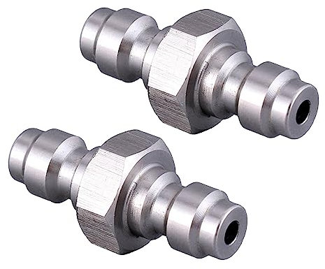 Ranuw Universal 8 mm Doppelstecker Foster Schnelltrennkupplung Paintball Fülladapter Nippel Luft Werkzeug Armaturen Edelstahl