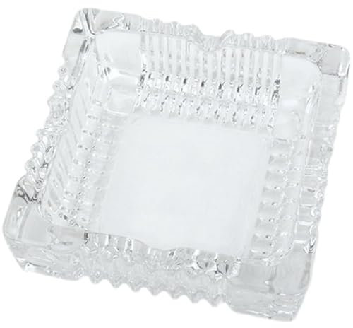 BUPEI Cenicero de Cristal Grande, Personalidad Creativa, Tendencia, luz for Sala de Estar, Cenicero de Lujo, Cristal for el hogar, Estilo Europeo (Color : Large Size)