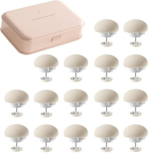 Taiyyi 16 Unidades de Soportes para edredón, Clips de edredón, Clips de fijación con Caja de Almacenamiento, Herramienta práctica para Fijar (Beige, Rosa, Azul, Verde) (Beige)